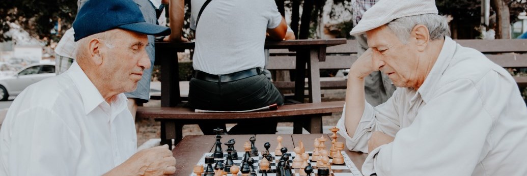 2 man playing chess